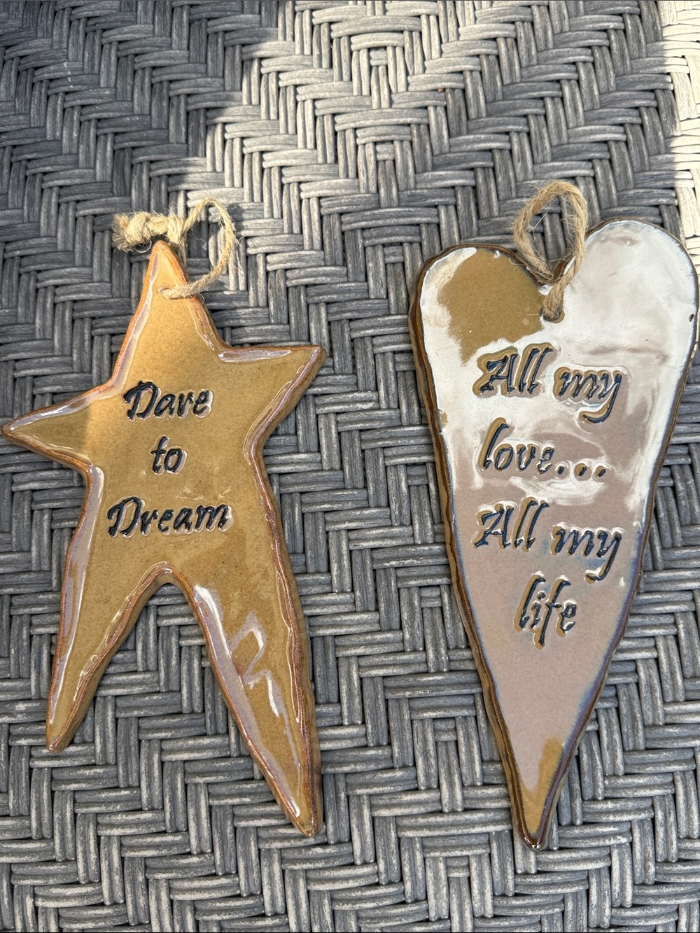 Dare to Dream' Brown Star Ornament - Home Holiday & All my Love .. All my life